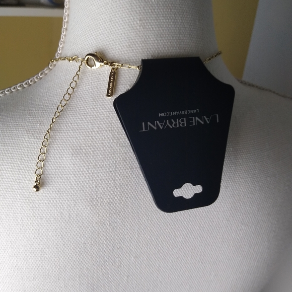 Lane Bryant Gold Tone Silver Tone 36" Long Hammered Textured Star Rhinestone NWT - Picture 4 of 4